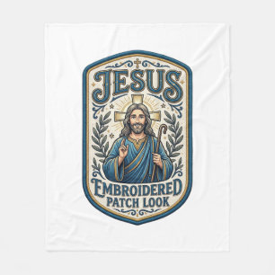 Jesus Stickpatch Blick Jesus Stickerei Patch Fleecedecke