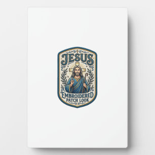 Jesus Stickpatch sieht Jesus besticktes Patch Fotoplatte