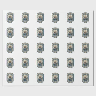 Jesus Stickpatch sieht Jesus besticktes Patch Geschenkpapier