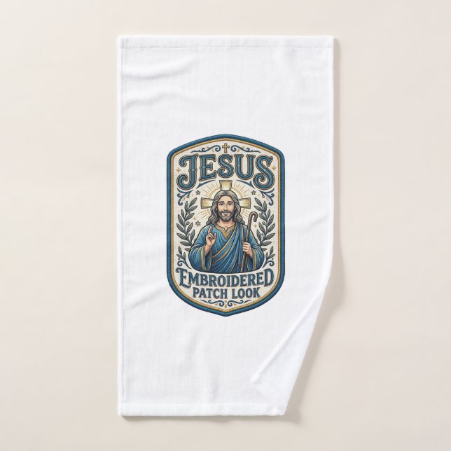 Jesus Stickpatch sieht Jesus besticktes Patch Handtuch (Handtuch)