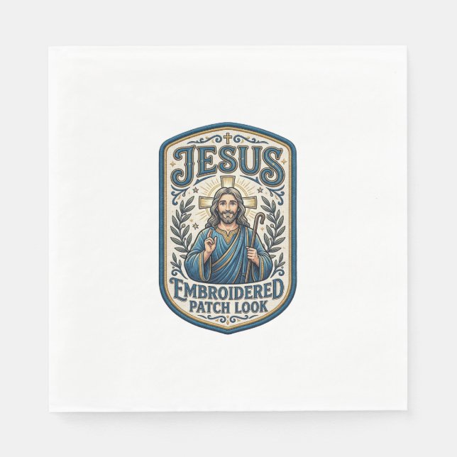 Jesus Stickpatch sieht Jesus besticktes Patch Serviette (Vorderseite)