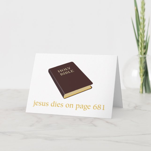 Jesus stirbt auf Seite 681 Karte (Vorderseite)