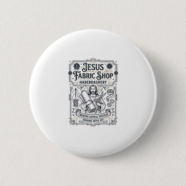 Jesus Stoff Shop Kurzwaren Jesus Stoff Shop H Button (Vorderseite)