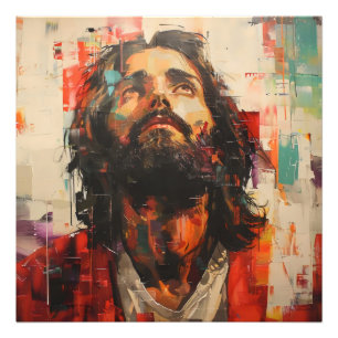 Jesus Street Art Fotodruck