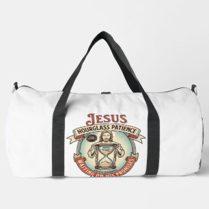 Jesus Stundenglas Geduld Jesus Stundenglas Geduld Duffle Bag