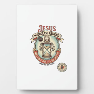 Jesus Stundenglas Geduld Jesus Stundenglas Geduld  Fotoplatte