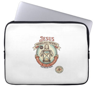 Jesus Stundenglas Geduld Jesus Stundenglas Geduld  Laptopschutzhülle