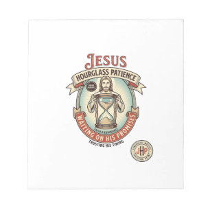Jesus Stundenglas Geduld Jesus Stundenglas Geduld  Notizblock