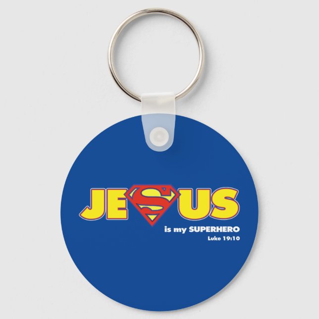 Jesus Superhero Schlüsselanhänger (Vorderseite)
