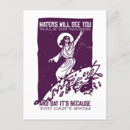 Jesus Surf Funny Zitat Postkarte