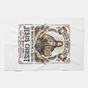 Jesus-Surf-T-Shirt Inspirierender Glaube Geschirrtuch