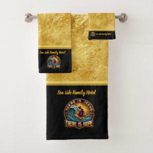 Jesus Surfen Inspiriere Glauben und Spaß (B) Badhandtuch Set