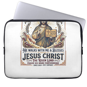 Jesus Surfen T-Shirt Inspirierender Glaube Laptopschutzhülle
