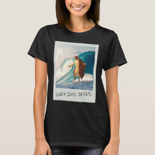 Jesus Surfing Jesus Christlich T-Shirt