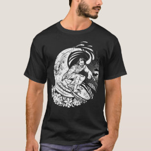 Jesus surft Vintage abgenutzt T-Shirt