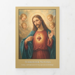 Jesus Surrender Novena Katholisches Gebet Dreifach Gefaltete Karte