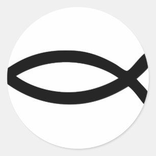Jesus-Symbol Runder Aufkleber