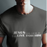 Jesus T - Shirt<br><div class="desc">Einfaches, stilvolles christliches T - Shirt in gemischter Kalligraphie & minimalistischer Typografie. Dieses trendige, moderne Design ist das perfekte Geschenk- und Modestatement. #christlich #religion #scription #religion #bible #jesus</div>