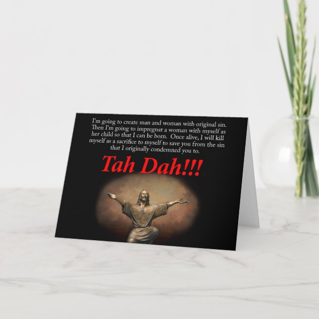 Jesus.  Tah Dah!!!  Ostern Feiertagskarte (Vorderseite)