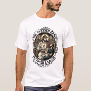 Jesus Tattoo Artist Studio T-Shirt Inspirierend F
