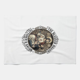 Jesus Tattoo Artist Studio T-Shirt Inspirierend F Geschirrtuch