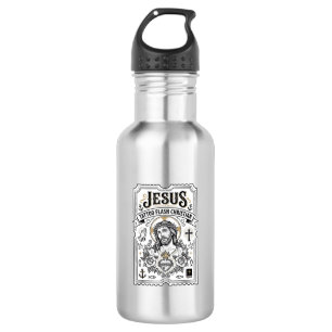 Jesus Tattoo Flash Christlich Jesus Tattoo Flash C Edelstahlflasche