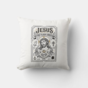 Jesus Tattoo Vorlage Christlich Jesus Tattoo Vorla Kissen