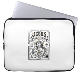 Jesus Tattoo Vorlage Christlich Jesus Tattoo Vorla Laptopschutzhülle
