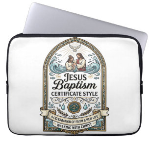 Jesus Taufurkunde Stil Jesus Taufurkunde Laptopschutzhülle