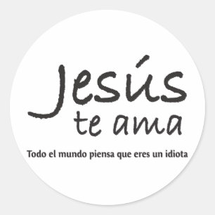 Jesús te ama runder aufkleber