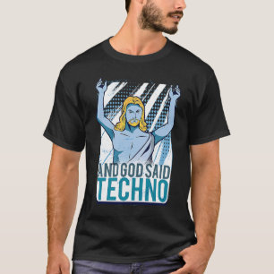 Jesus Techno Raver DJ Rave Party EDM Festival T-Shirt
