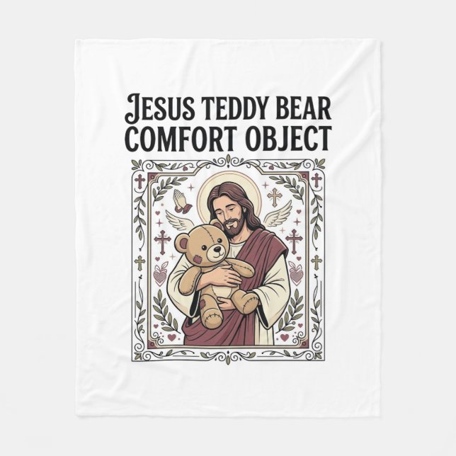 Jesus-Teddybär-Trostobjekt Jesus-Teddybär-C Fleecedecke (Vorderseite)
