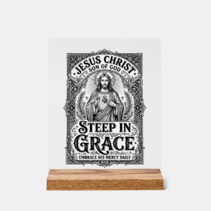 Jesus Teeliebhaber Grafik T-Shirt Christlich Acrylschild