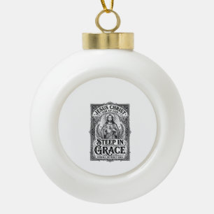 Jesus Teeliebhaber Grafik T-Shirt Christlich Keramik Kugel-Ornament