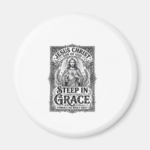 Jesus Teeliebhaber Grafik T-Shirt Christlich Magnet