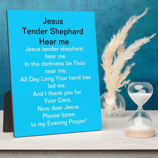 Jesus Tender Shephard Hear Me Plaque Fotoplatte (Seite)