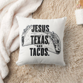 Jesus Texas und Tacos Funny Food Cinco De Mayo Kissen