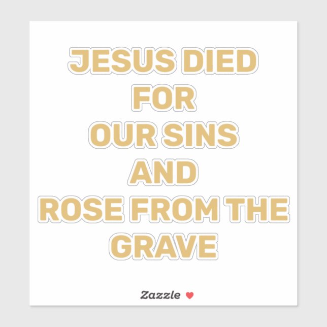 Jesus _The Gospel Message Car Aufkleber (Blatt)