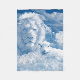 JESUS THE LAMB UND JESUS THE LION FLEECEDECKE