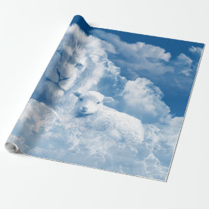JESUS THE LAMB UND JESUS THE LION GESCHENKPAPIER