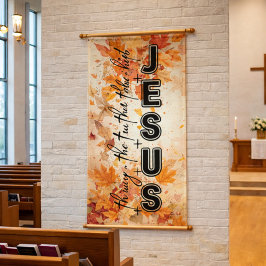 Jesus the Way the Truth the Life Autumn Design Banner
