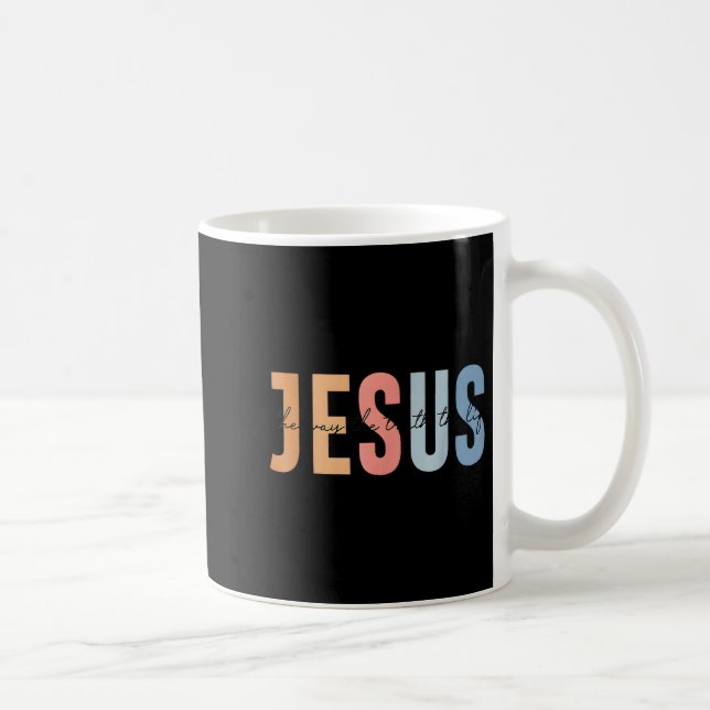 Jesus The Way The Truth The Life Bible Verse  Kaffeetasse (Rechts)