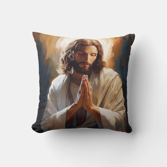 Jesus Throw Pillow Kissen (Vorderseite)