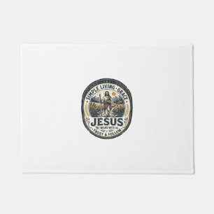 Jesus Tiny House Slow Living Vintage Fußmatte