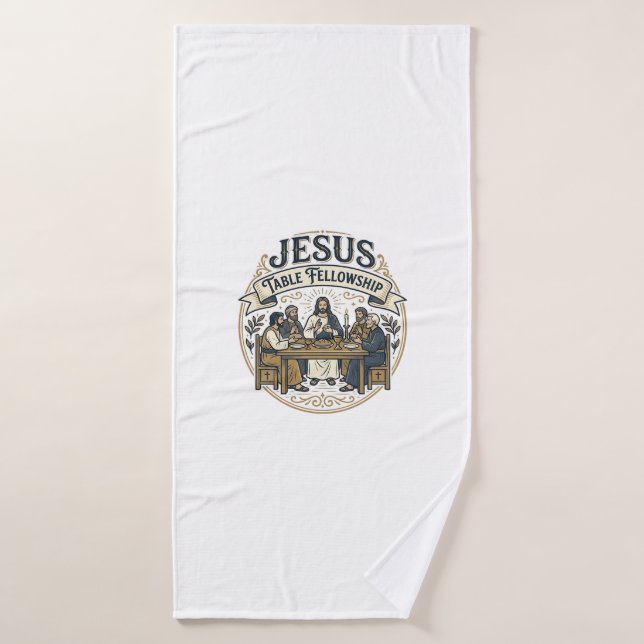 Jesus-Tischgemeinschaft Jesus-Tischgemeinschaft Ch Badehandtuch (Badehandtuch)