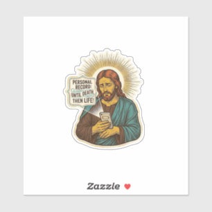 Jesus Tote Telefon Keine Musik Schweres Heben Gym  Aufkleber