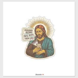 Jesus Tote Telefon Keine Musik Schweres Heben Gym Aufkleber