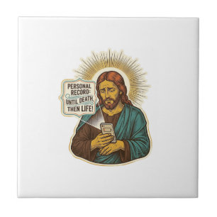 Jesus Tote Telefon Keine Musik Schweres Heben Gym  Fliese