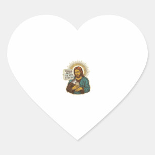 Jesus Tote Telefon Keine Musik Schweres Heben Gym Herz-Aufkleber