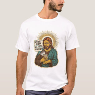 Jesus Tote Telefon Keine Musik Schweres Heben Gym T-Shirt
